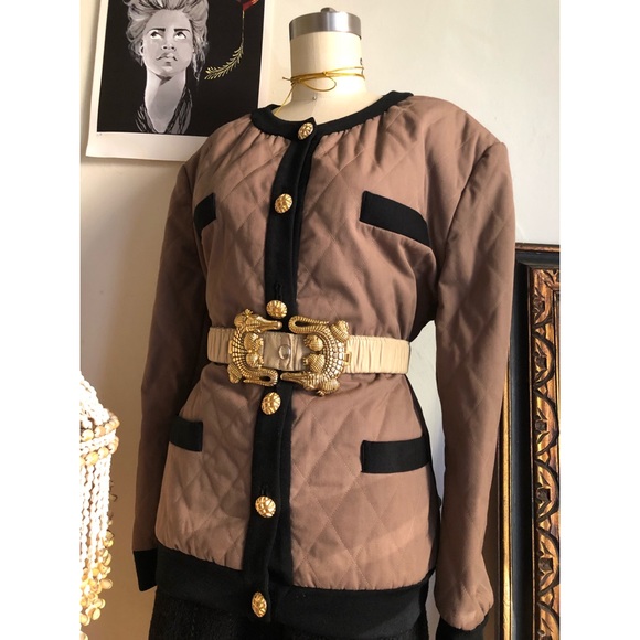 Vintage quilted boxy brown bomber jacket - Picture 5 of 16
